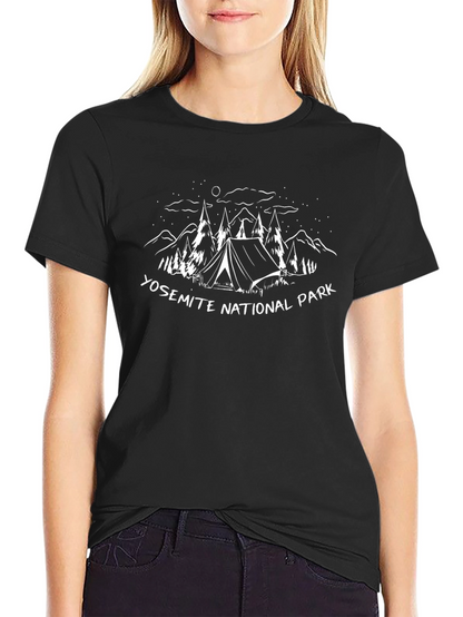 Yosemite National Park Black Graphic Tee