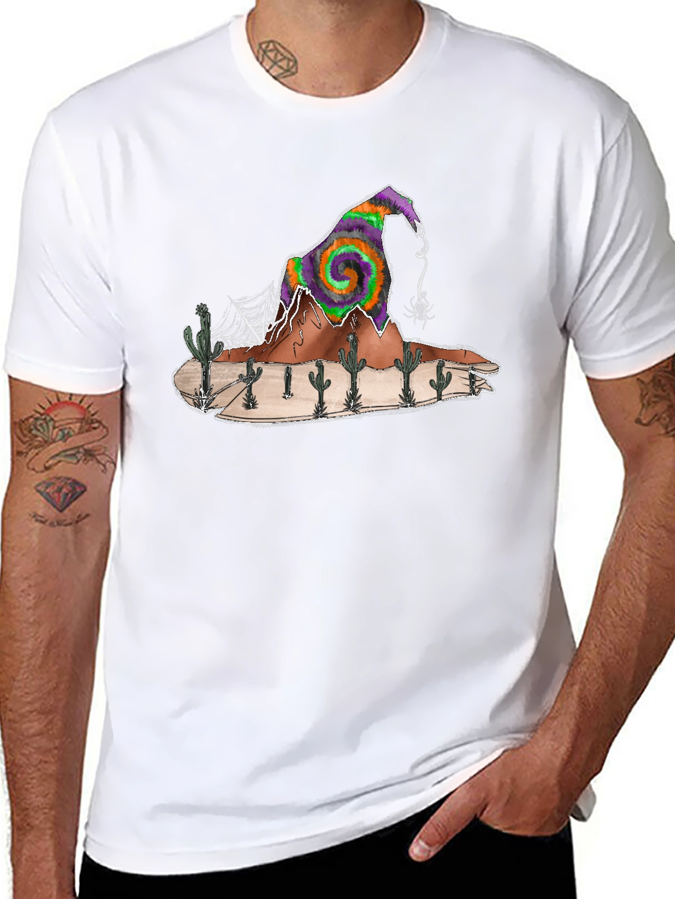 Desert Witch Hat T-Shirt - Halloween Cactus