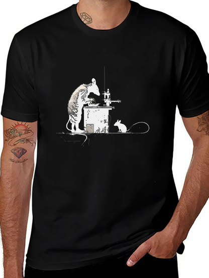 Banksy Rat Chemist T-Shirt - Black