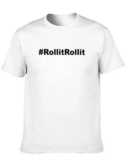 #RollItRollIt Black Graphic Tee - Trendy Casual Style