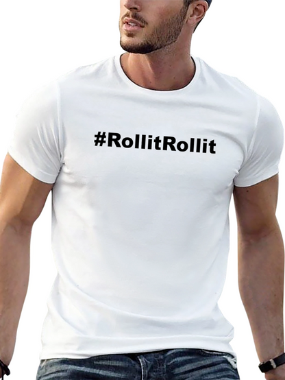 #RollItRollIt Black Graphic Tee - Trendy Casual Style