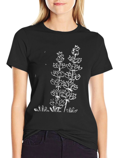 Floral Graphic Tee - Black