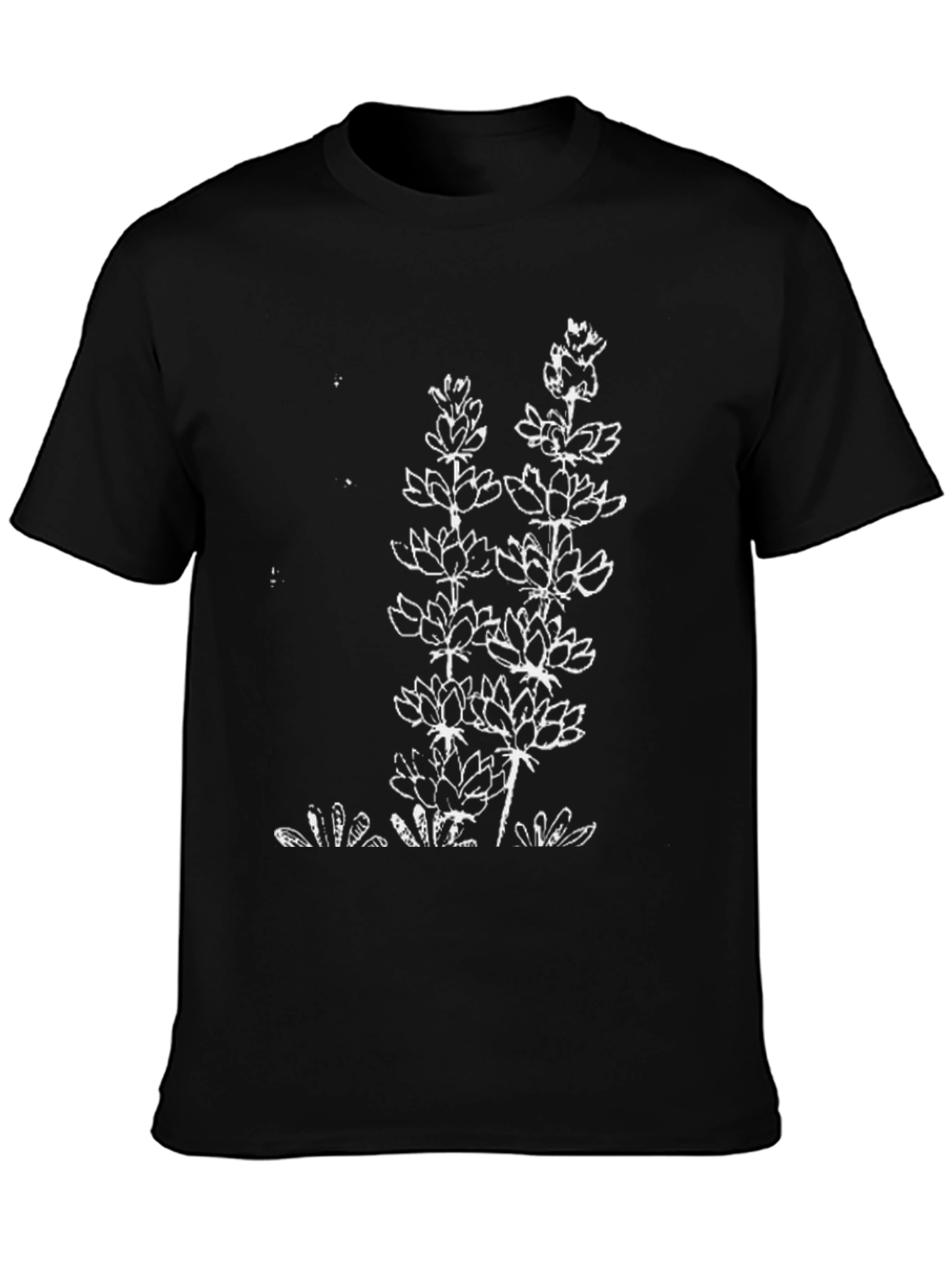 Floral Graphic Tee - Black