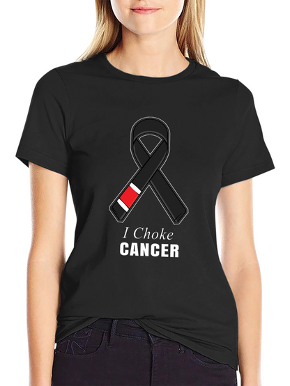 I Choke Cancer Jiu Jitsu Ribbon T-Shirt