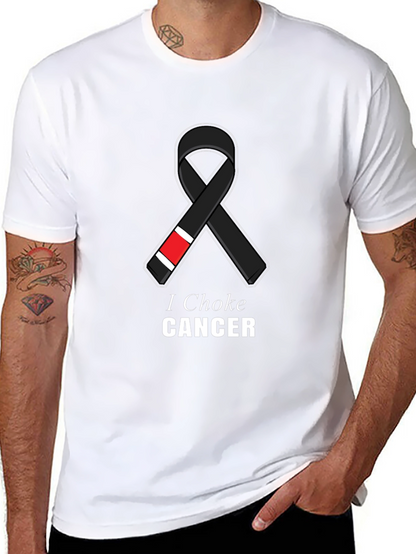 I Choke Cancer Jiu Jitsu Ribbon T-Shirt