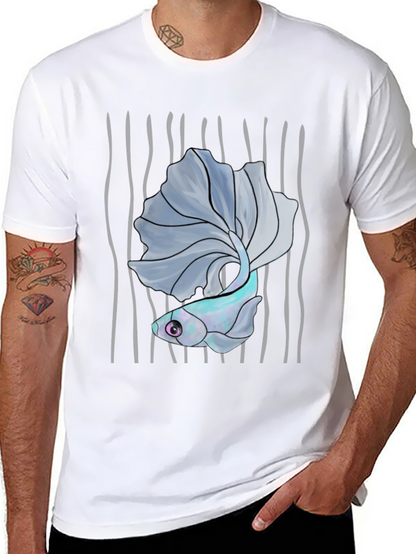 Betta Fish Graphic Tee - Mens Black T-Shirt