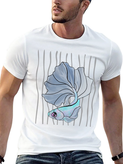 Betta Fish Graphic Tee - Mens Black T-Shirt