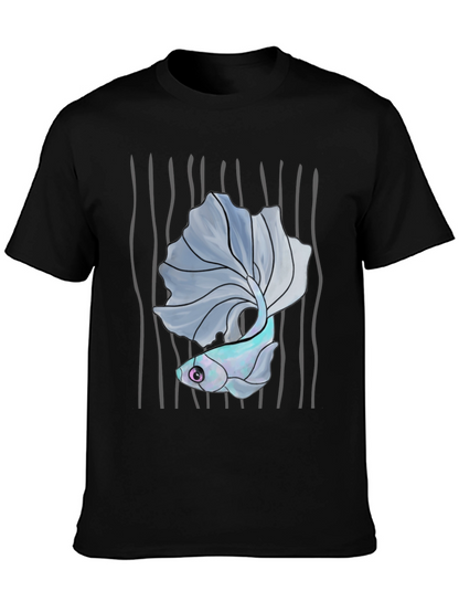 Betta Fish Graphic Tee - Mens Black T-Shirt