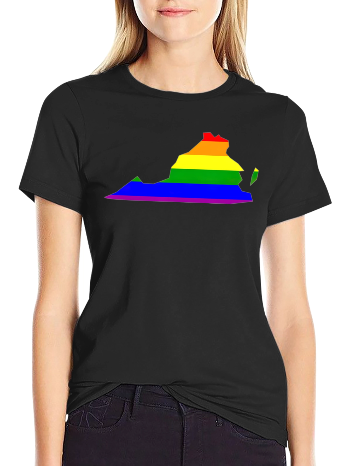 Virginia Pride LGBTQ+ Rainbow State T-Shirt