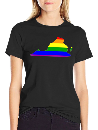 Virginia Pride LGBTQ+ Rainbow State T-Shirt