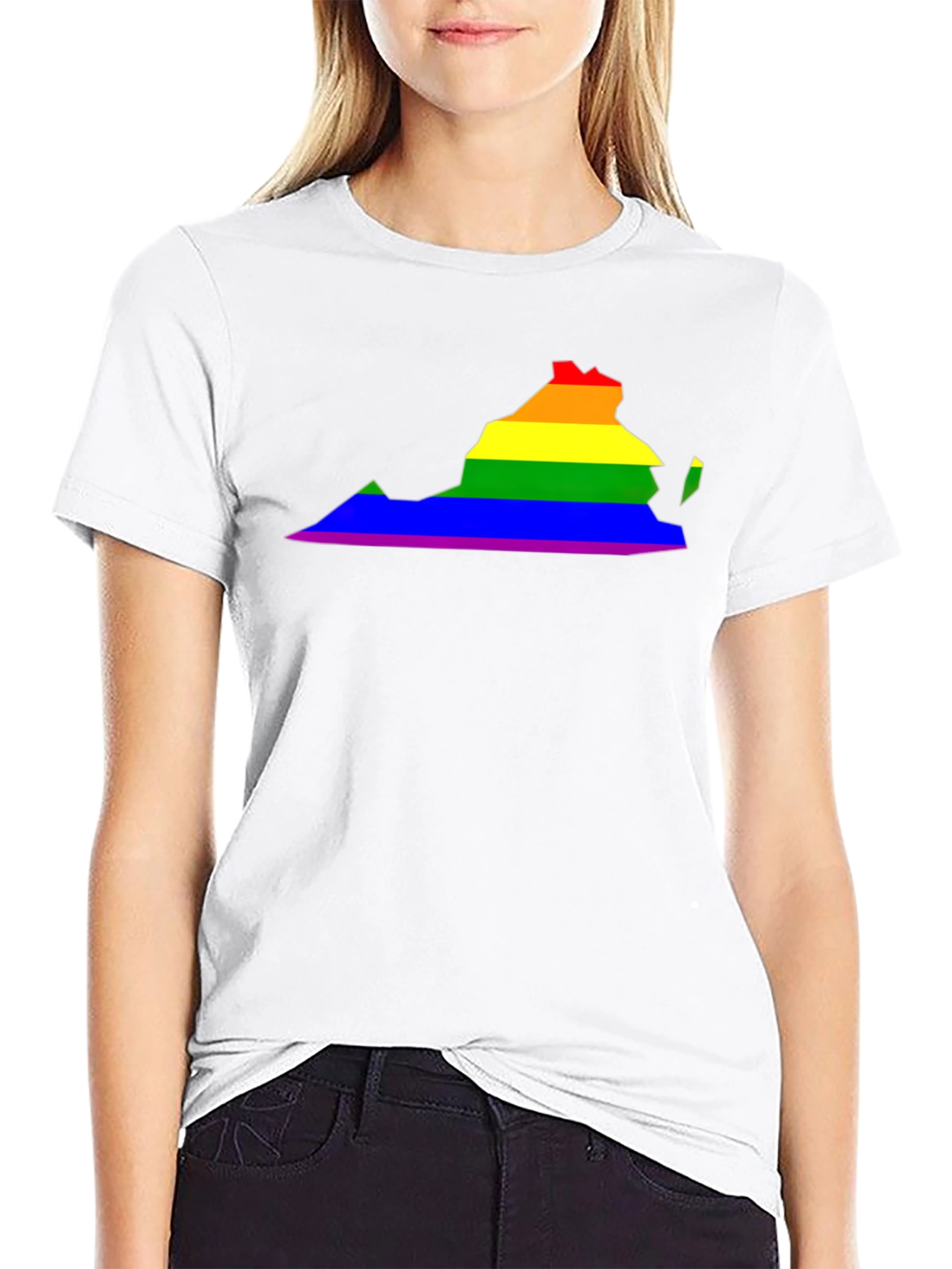 Virginia Pride LGBTQ+ Rainbow State T-Shirt