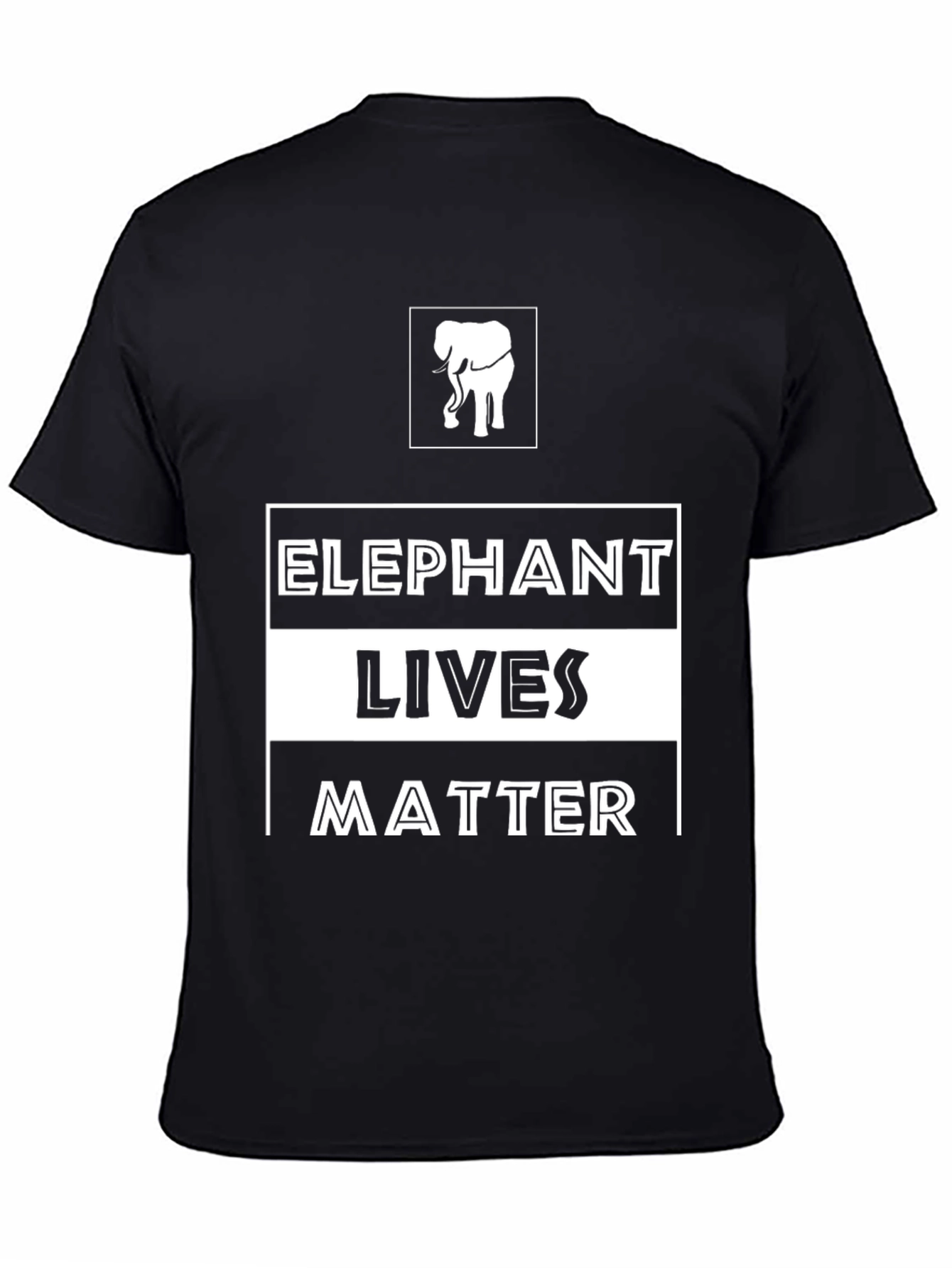 Elephant Lives Matter Graphic Tee - Black