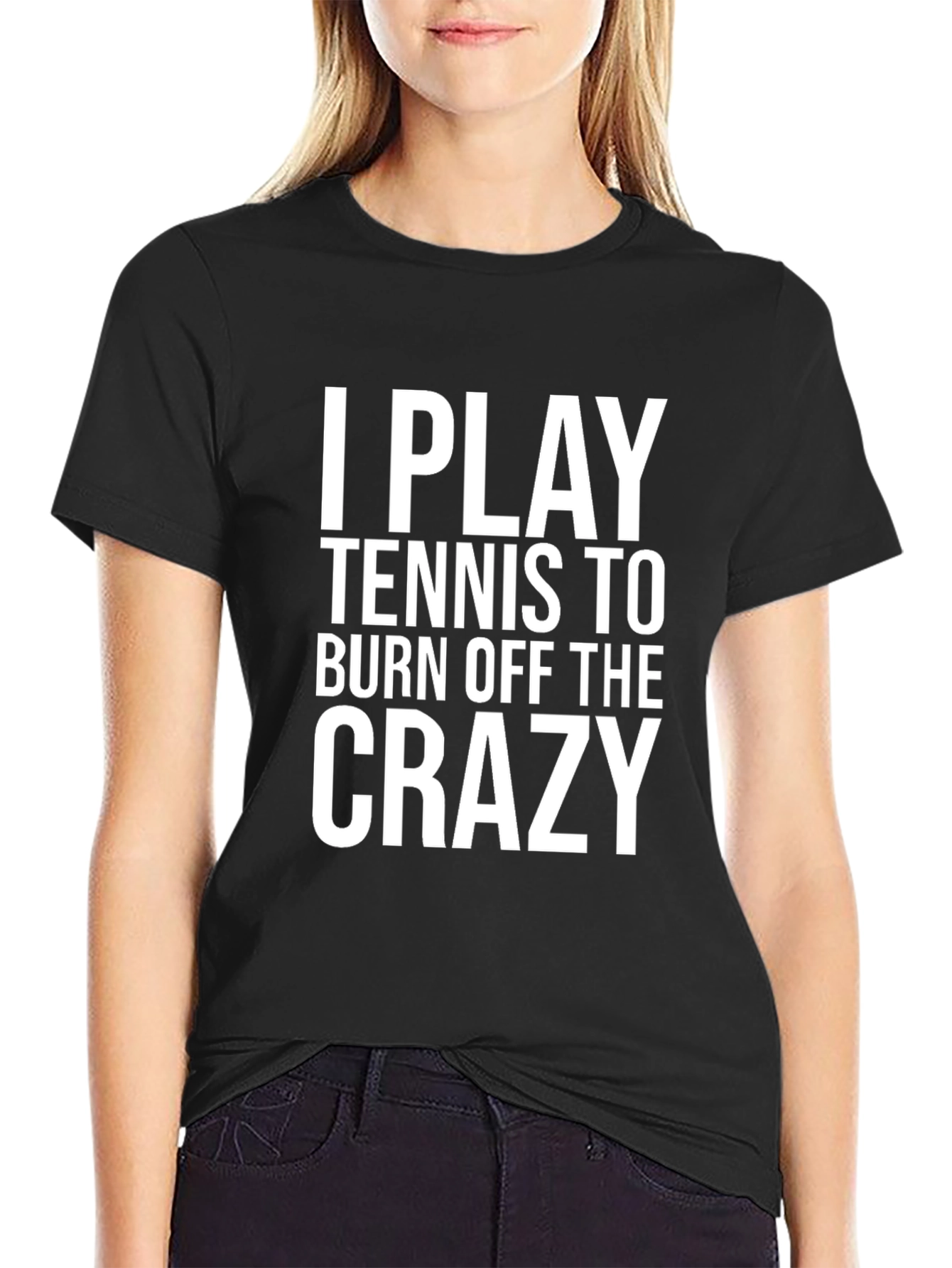 Funny Tennis Player T-Shirt: Burn Off The Crazy Tee