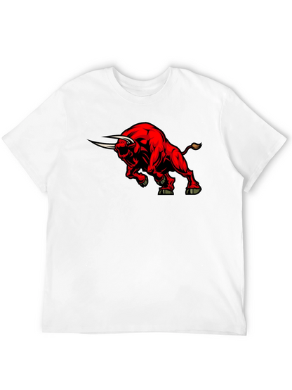 Red Bull Graphic Black T-Shirt - Bold Animal Design