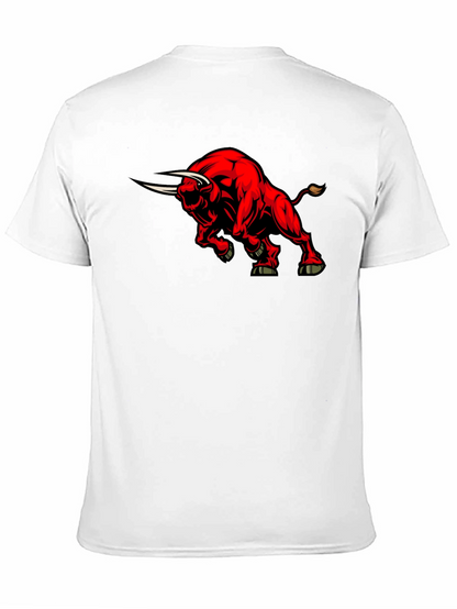 Red Bull Graphic Black T-Shirt - Bold Animal Design