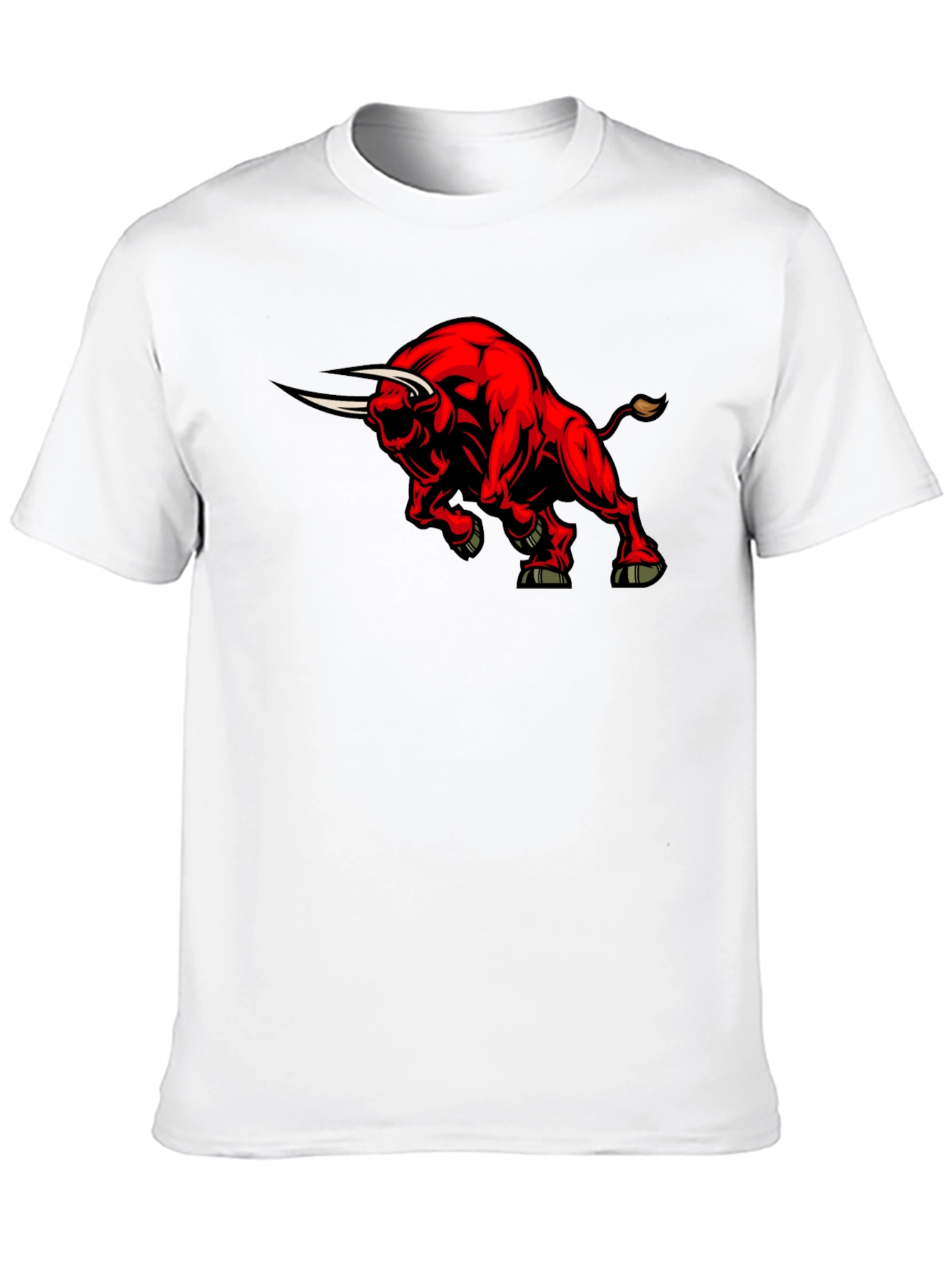 Red Bull Graphic Black T-Shirt - Bold Animal Design