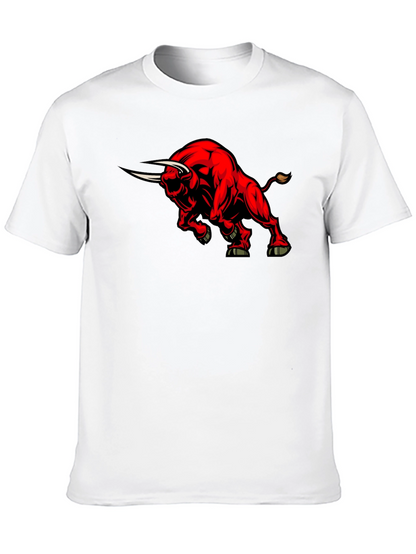 Red Bull Graphic Black T-Shirt - Bold Animal Design