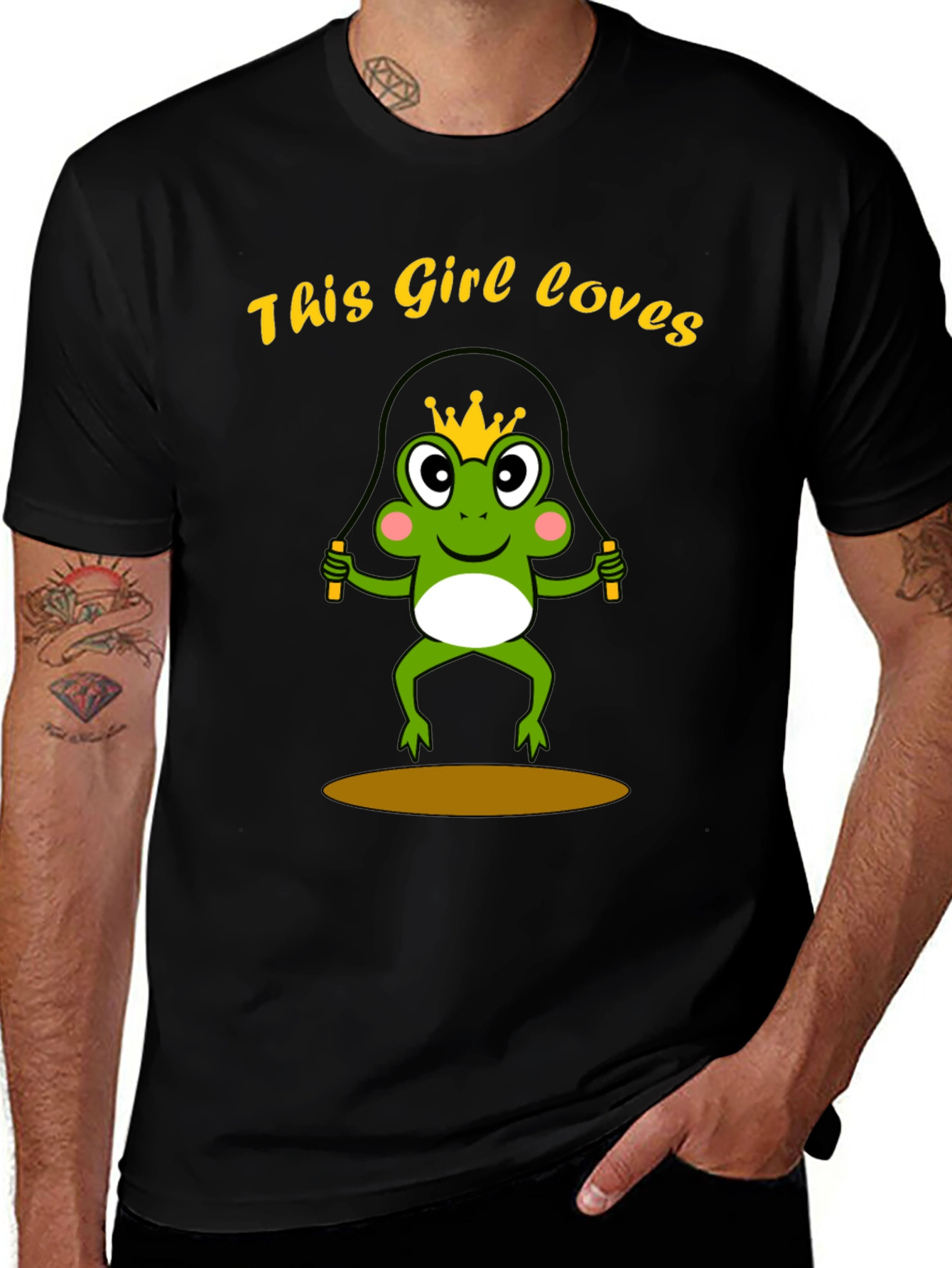 Girl Loves Frog Jumping Rope T-Shirt