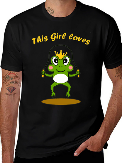 Girl Loves Frog Jumping Rope T-Shirt