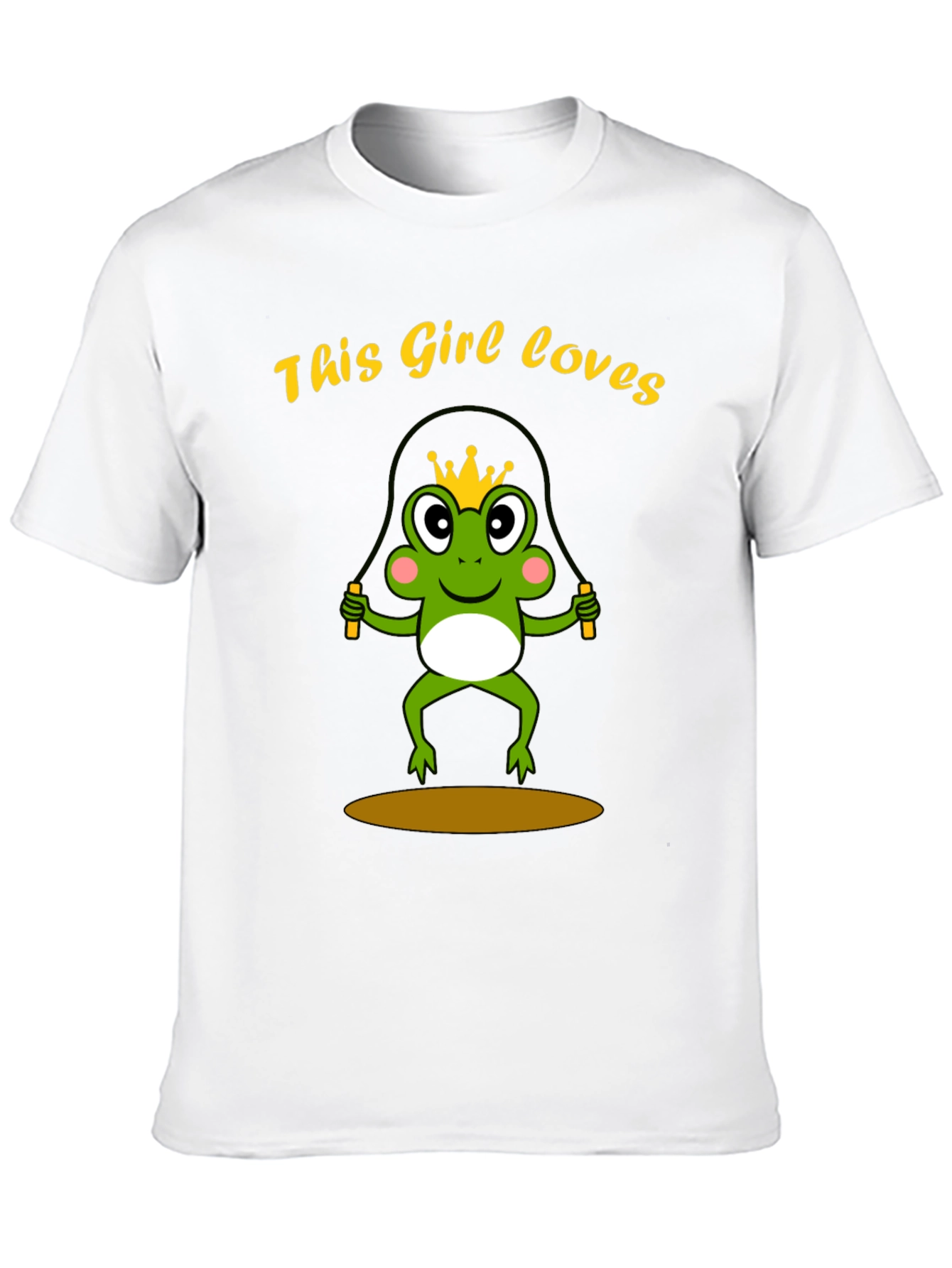 Girl Loves Frog Jumping Rope T-Shirt