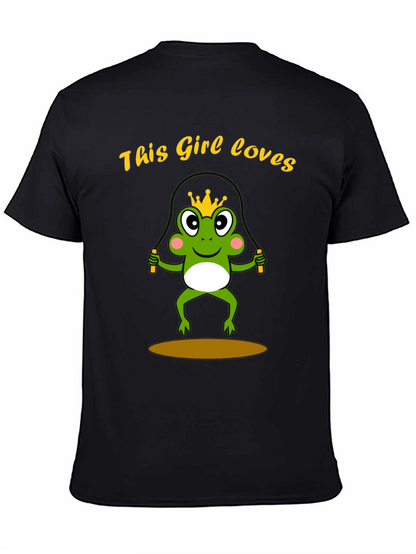 Girl Loves Frog Jumping Rope T-Shirt