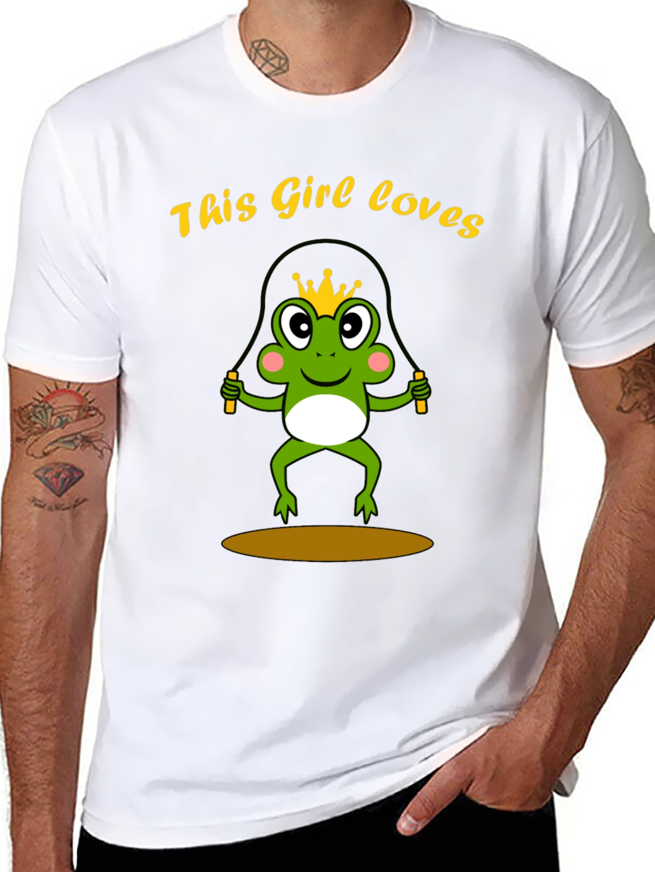 Girl Loves Frog Jumping Rope T-Shirt