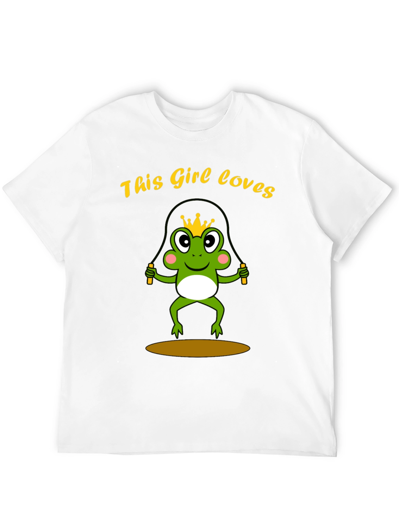 Girl Loves Frog Jumping Rope T-Shirt