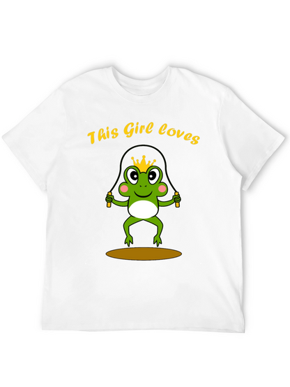 Girl Loves Frog Jumping Rope T-Shirt