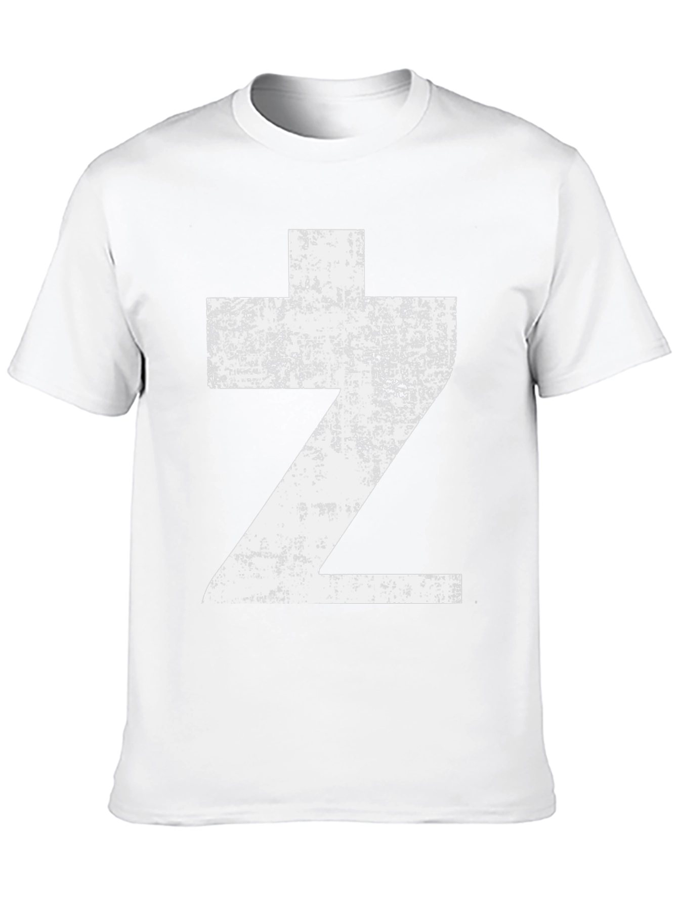 Distressed Z Graphic Tee - Black Cotton Casual Wear