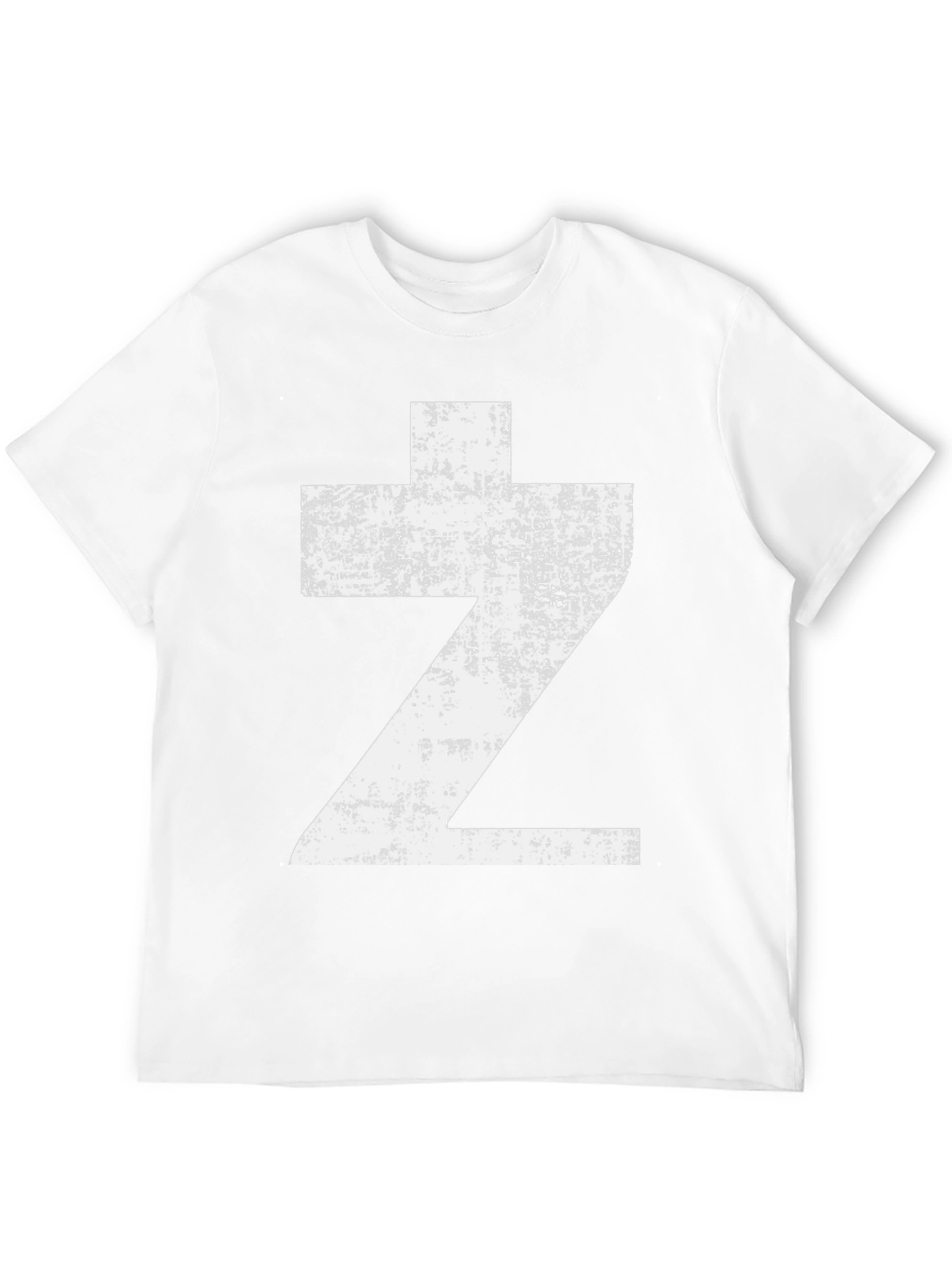 Distressed Z Graphic Tee - Black Cotton Casual Wear