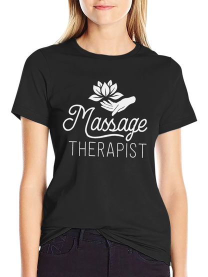 Massage Therapist T-Shirt - Black Cotton Blend