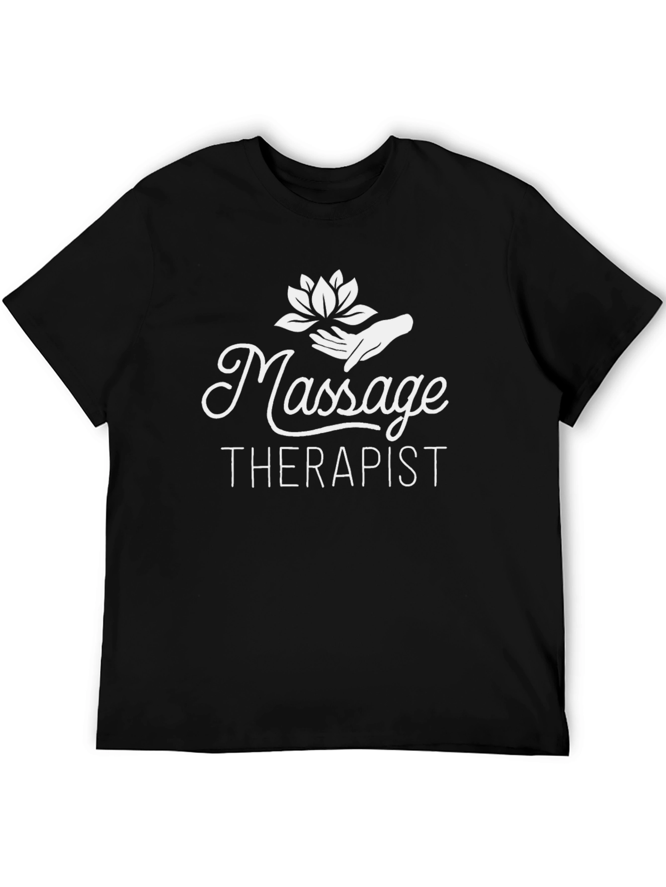 Massage Therapist T-Shirt - Black Cotton Blend