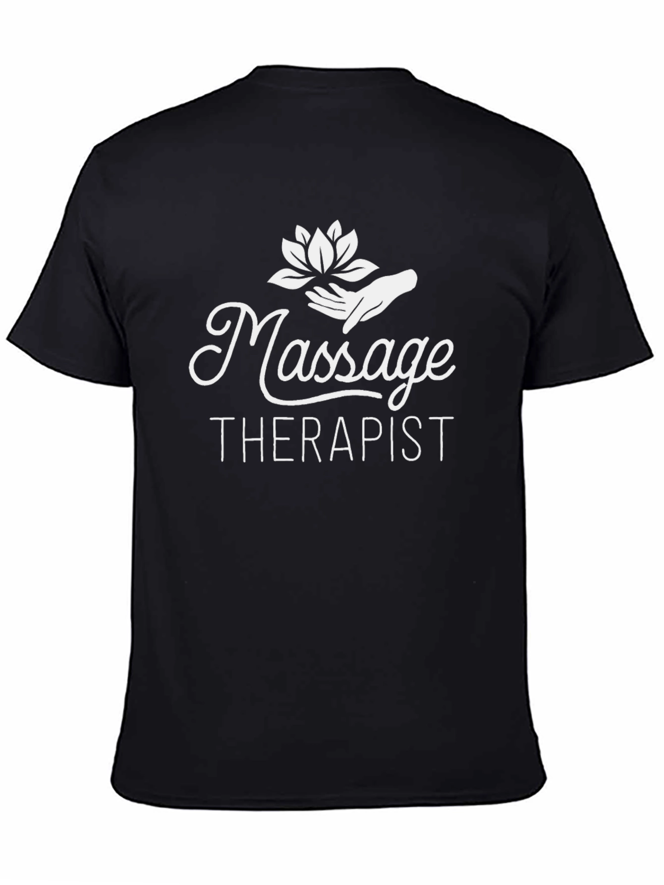 Massage Therapist T-Shirt - Black Cotton Blend