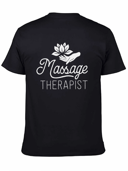 Massage Therapist T-Shirt - Black Cotton Blend