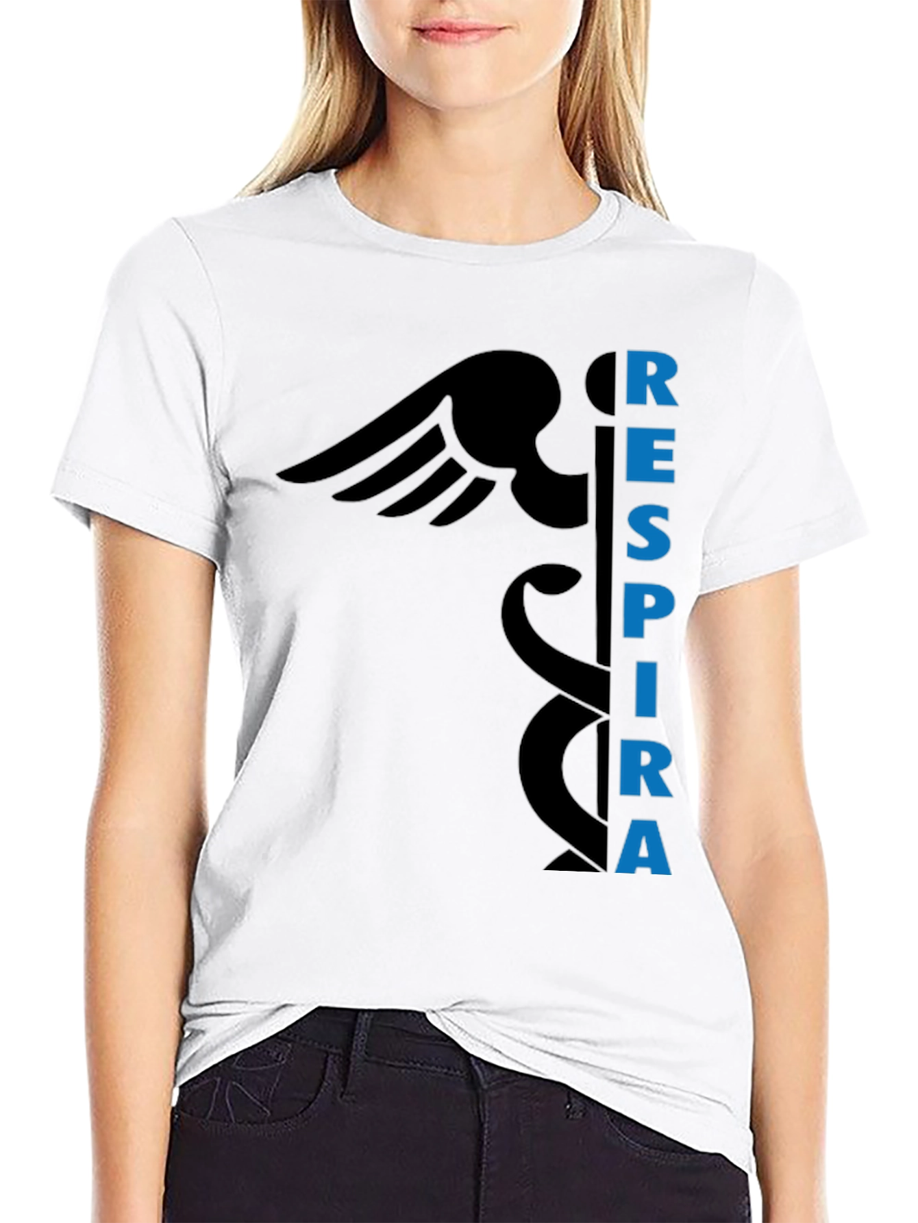 Respire Medical Symbol T-Shirt - Black