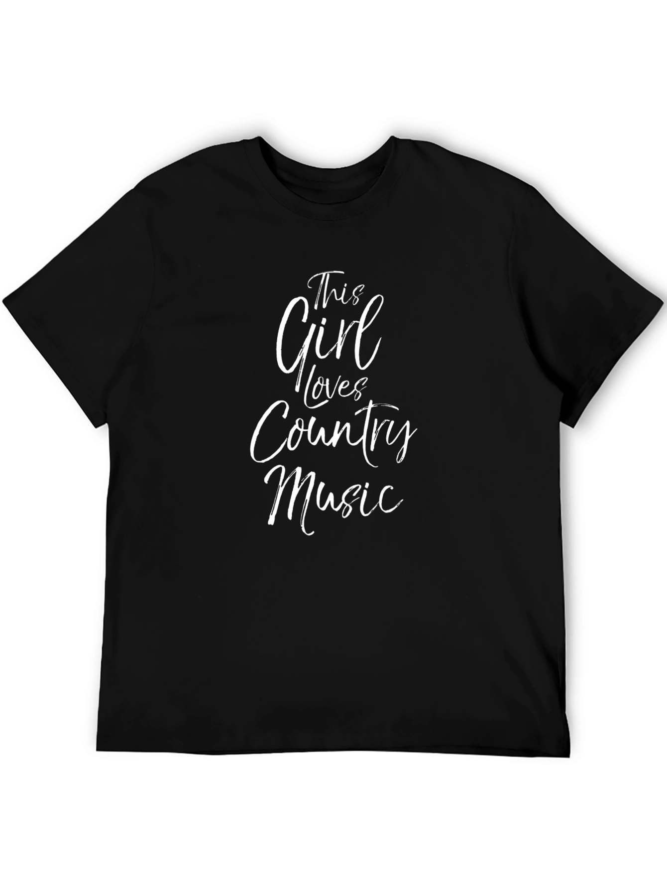 This Girl Loves Country Music Black T-Shirt