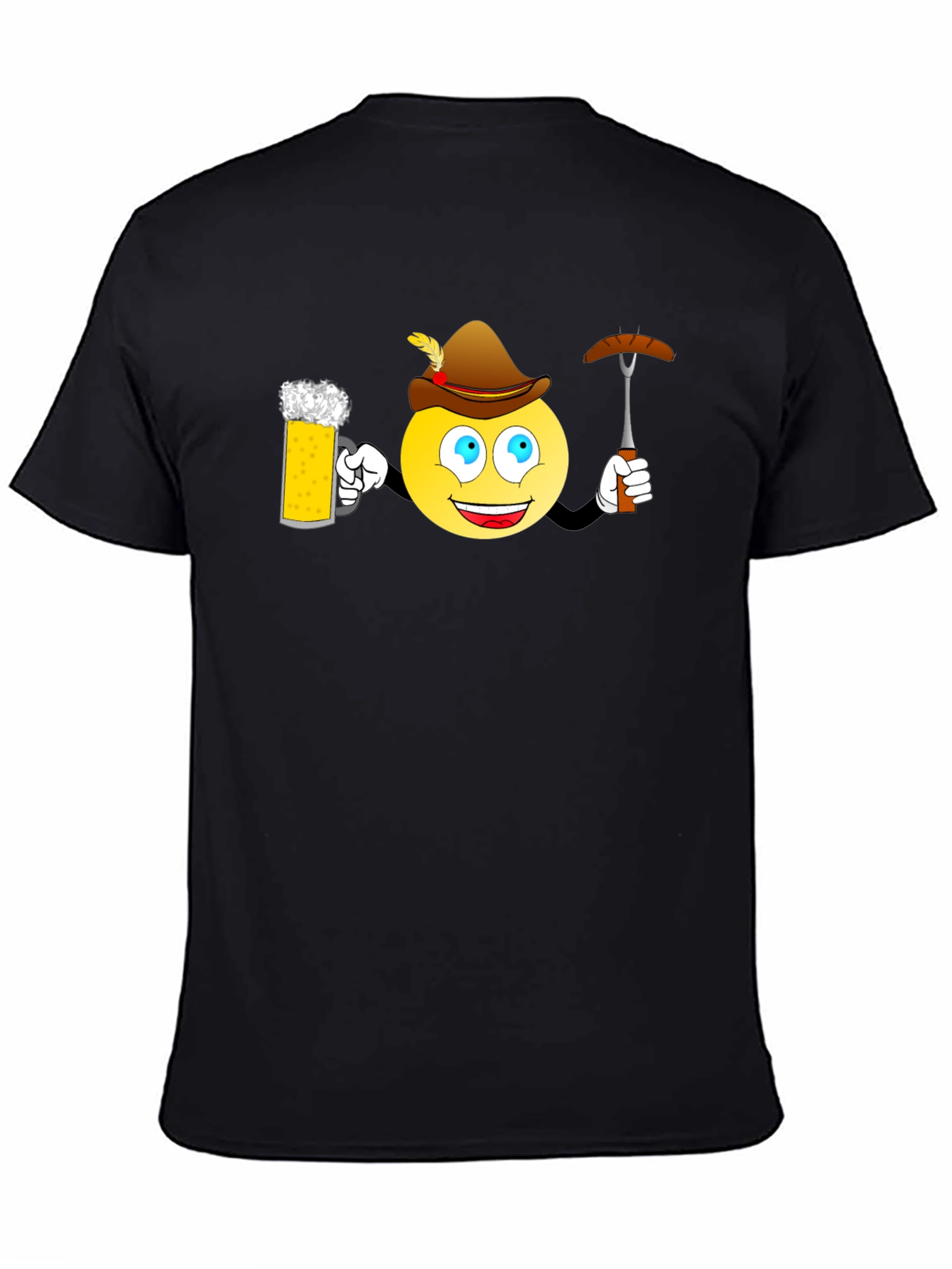 Oktoberfest Emoji T-Shirt - Beer and Bratwurst Fun!