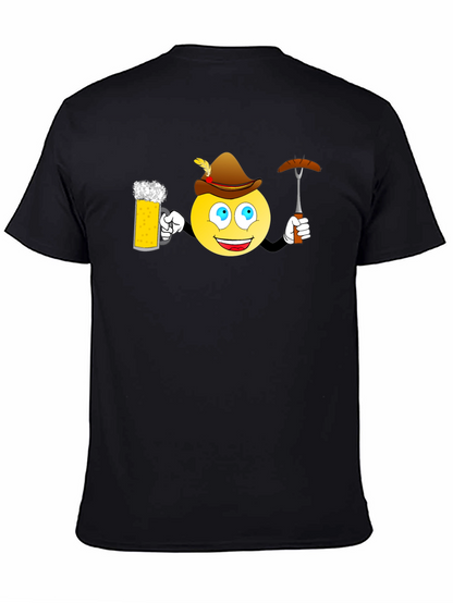 Oktoberfest Emoji T-Shirt - Beer and Bratwurst Fun!