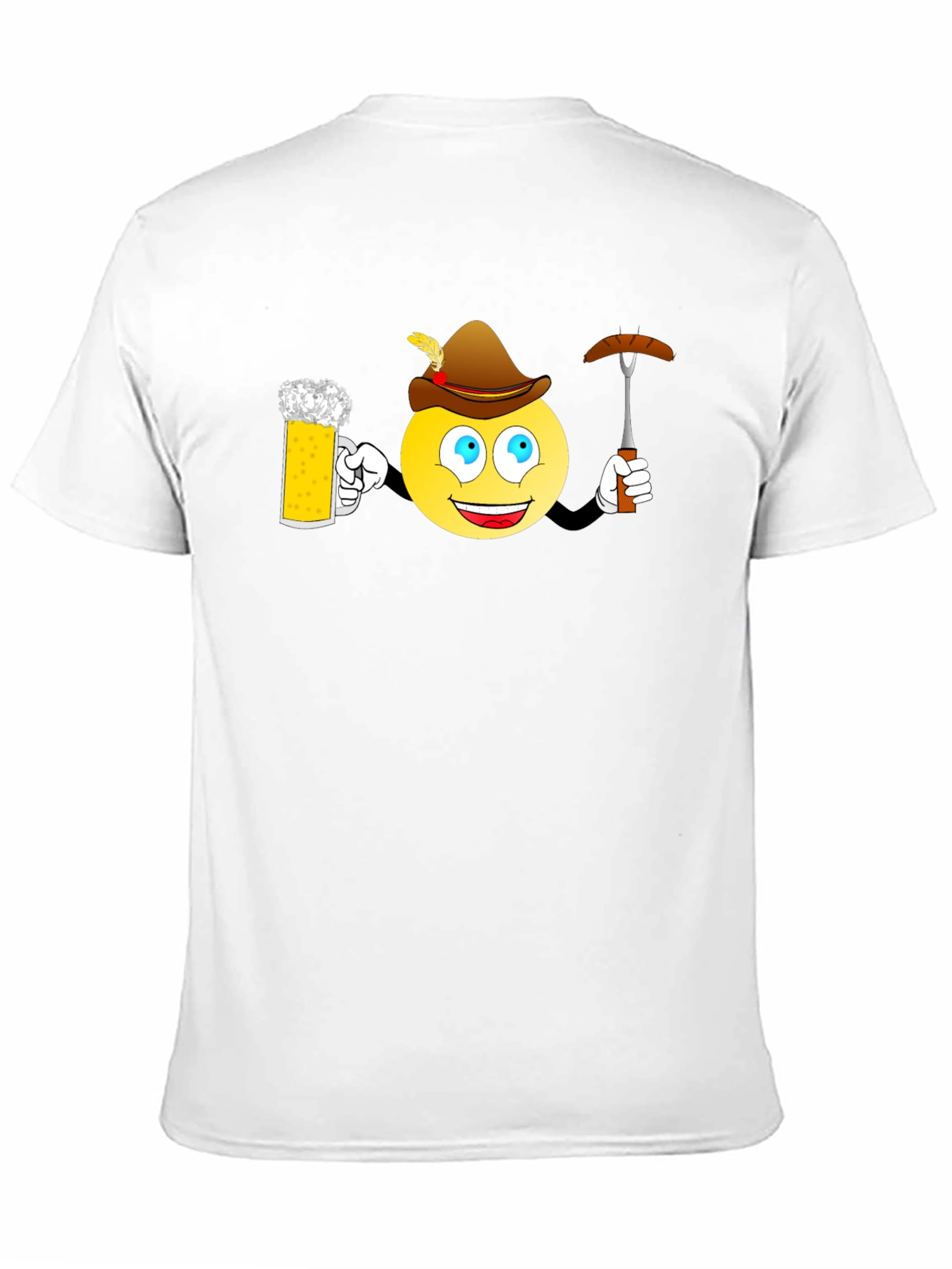 Oktoberfest Emoji T-Shirt - Beer and Bratwurst Fun!