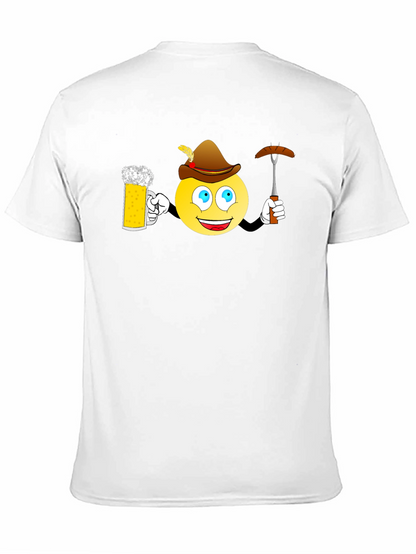 Oktoberfest Emoji T-Shirt - Beer and Bratwurst Fun!