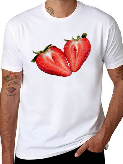 Strawberry Graphic Black T-Shirt