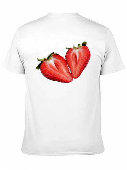 Strawberry Graphic Black T-Shirt