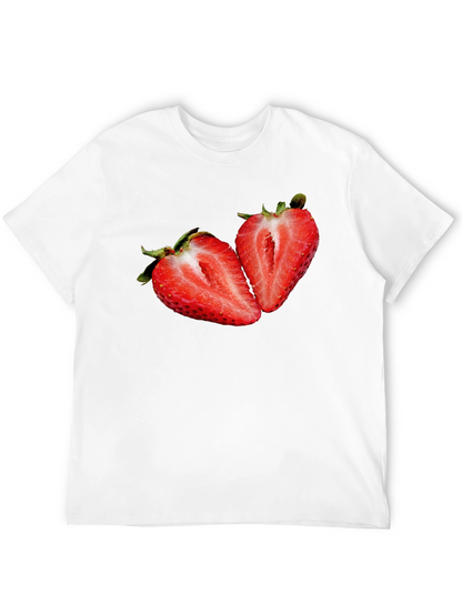 Strawberry Graphic Black T-Shirt