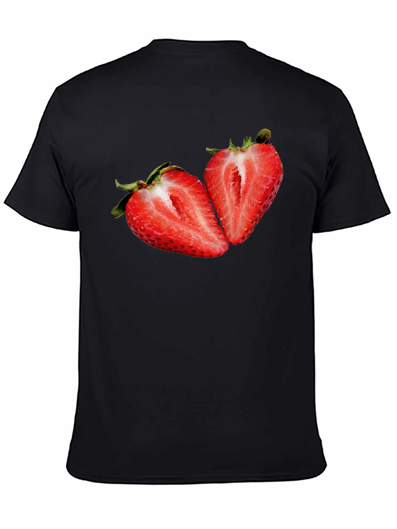 Strawberry Graphic Black T-Shirt