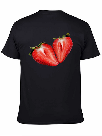Strawberry Graphic Black T-Shirt
