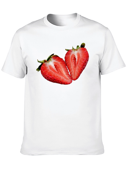 Strawberry Graphic Black T-Shirt