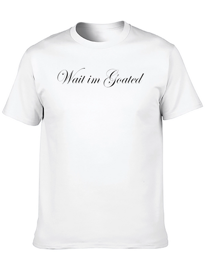 Wait Im Goated Crew Neck Tee - Black
