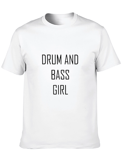 Drum and Bass Girl Black T-Shirt