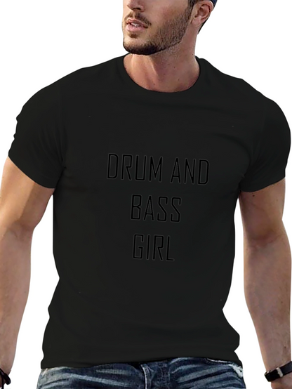 Drum and Bass Girl Black T-Shirt
