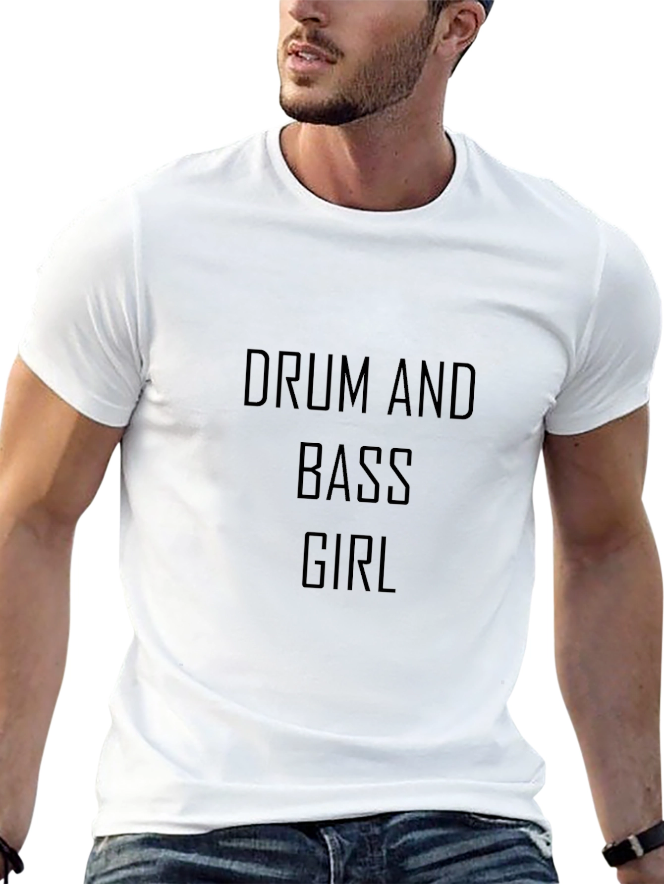 Drum and Bass Girl Black T-Shirt